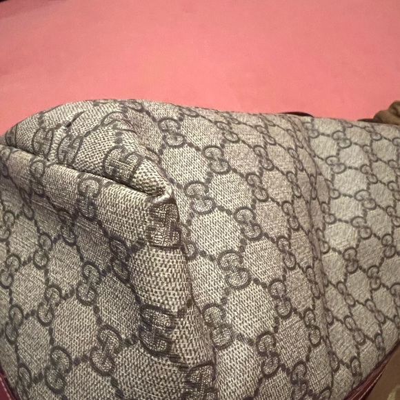 Gucci purple stripe monogram coated canvas tote - Picture 10 of 16